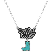 WESTERN COWBOY KILLER WORD NECKLACE