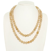 MARBLED STONE BEAD NECKLACE