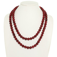 MARBLED STONE BEAD NECKLACE