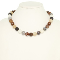 MULTI COLOR STONE BEAD NECKLACE