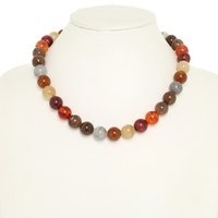 MULTI COLOR STONE BEAD NECKLACE