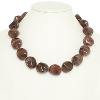 MARBLED CHUNKY STONE BEAD NECKLACE