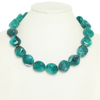 MARBLED CHUNKY STONE BEAD NECKLACE
