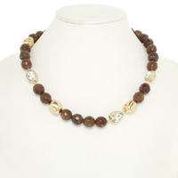 MULTI FACETED BEAD NECKLACE