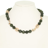 MULTI FACETED BEAD NECKLACE