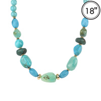 MARBLE BAROQUE STONE BEAD NECKLACE