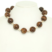 MARBLE RESIN BEAD NECKLACE