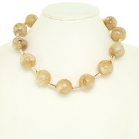 MARBLE RESIN BEAD NECKLACE