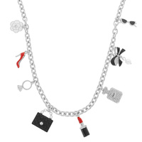 FASHION THEME MULTI CHARM NECKLACE