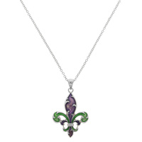 MARDI GRAS FLEUR DE LIS NECKLACE