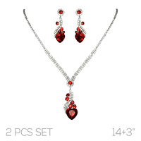 CRYSTAL NECKLACE EARRING SET