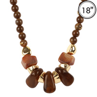 MARBLE STONE BEAD NECKLACE