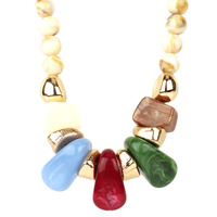 MARBLE STONE BEAD NECKLACE