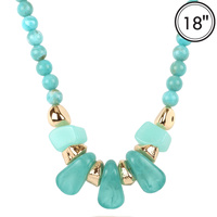 MARBLE STONE BEAD NECKLACE