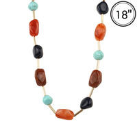 MARBLE STONE BEAD NECKLACE