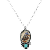 WESTERN THEME SCENE TQ NECKLACE
