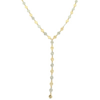 HAMMERED DISC LARIAT NECKLACE