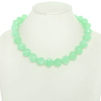 LARGE MARBLE PILLOW BEAD NECKLACE