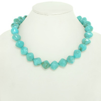 LARGE MARBLE PILLOW BEAD NECKLACE