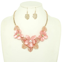 TROPICAL FLOWERS NECKLACE SET