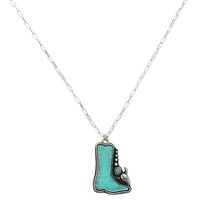 WESTERN STEERHEAD BOOT PENDANT NECKLACE