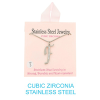 CZ INITIAL LETTER NECKLACE