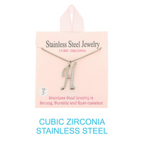 CZ INITIAL LETTER NECKLACE