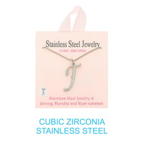 CZ INITIAL LETTER NECKLACE
