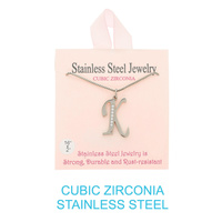 CZ INITIAL LETTER NECKLACE