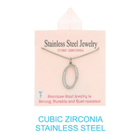 CZ INITIAL LETTER NECKLACE