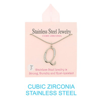 CZ INITIAL LETTER NECKLACE