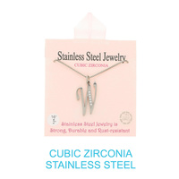 CZ INITIAL LETTER NECKLACE