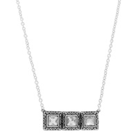 WESTERN THREE STONE BAR NECKLACE