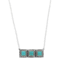 WESTERN THREE STONE BAR NECKLACE