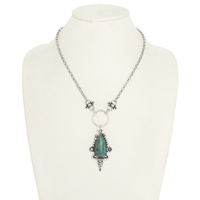 WESTERN TURQUOISE DROP NECKLACE