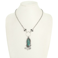 WESTERN TURQUOISE BRONC RIDER NECKLACE