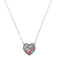 WESTERN HEART PENDANT NECKLACE