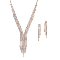 DANGLY RHINESTONE NECKLACE SET