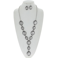 AMERICAN BUFFALO SILVER DOLLAR NECKLACE LARIAT SET