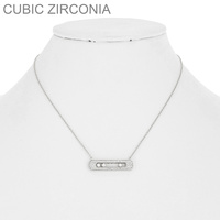 REC CZ PENDANT NECKLACE
