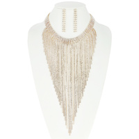 RHINESTONE BIB NECKLACE