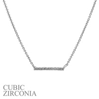 CZ HORIZONTAL BAR NECKLACE