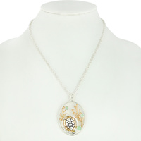 SEA LIFE CORAL REEF TURTLE CUTOUT PENDANT NECKLACE