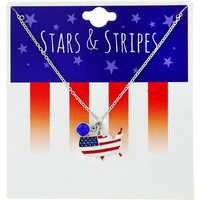 AMERICA FLAG MAP NECK SA