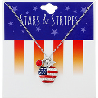 AMERICA FLAG APPLE NECK LSI