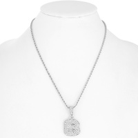 DELICATE INITIAL A / B / C / D / J / L / M / N / R / S / T CRYSTAL RHINESTONE PENDANT NECKLACE