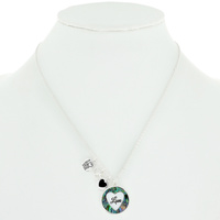 "LOVE" ABALONE SHELL PENDANT NECKLACE