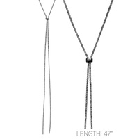 1 LINE RHINESTONE NECKLACE WITH SLIDE ADJUST