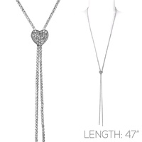 S RS 47IN HEART SLIDER NECKLACE