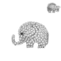 CRYSTAL RHINESTONE ELEPHANT STRETCH RING